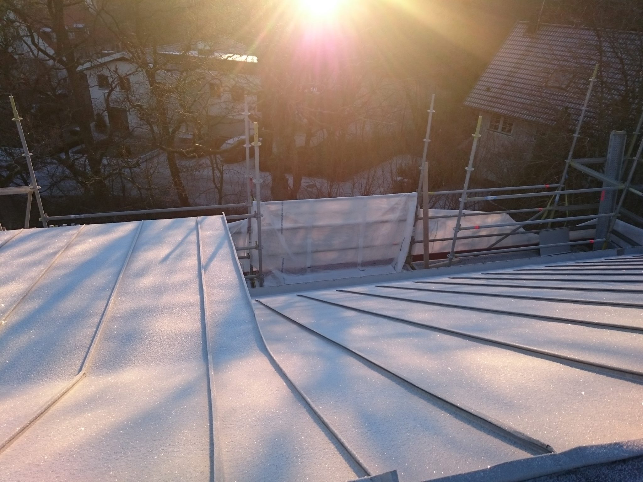 Frost på taket rostfritt 0,5 mm DekorMatt